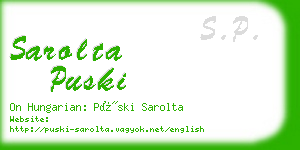 sarolta puski business card